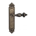 Дверная ручка Venezia 'LUCRECIA' на планке PL96, античная бронза