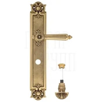 Дверная ручка Venezia 'CASTELLO' на планке PL97 французское золото (wc-4)