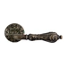 Дверная ручка Extreza 'Greta' (Грета) 302 на круглой розетке R04, античная бронза