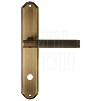 Дверная ручка Extreza 'TUBA' (Туба) 126 на планке PL01 матовая бронза (wc)