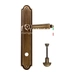Дверная ручка Extreza 'LEON' (Леон) 303 на планке PL03, матовая бронза (wc)