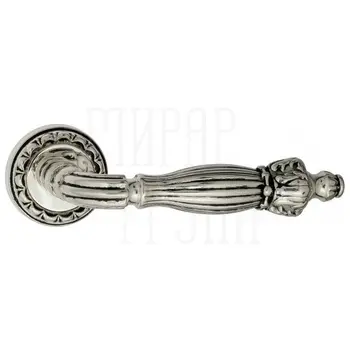 Дверная ручка на розетке Venezia 'OLIMPO' D2 натуральное серебро