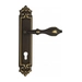 Дверная ручка Venezia 'ANAFESTO' на планке PL96, темная бронза (cyl)
