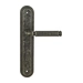 Дверная ручка Extreza 'BENITO' (Бенито) 307 на планке PL05, античное серебро (cyl)