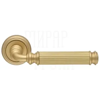 Дверная ручка Extreza 'Benito' (Бенито) 307 на круглой розетке R01 матовое золото