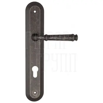 Дверная ручка Fratelli Cattini 'FARFALLA' на планке PL288 античное серебро (cyl)