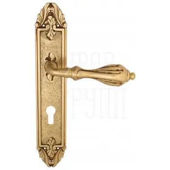 Дверная ручка Venezia 'ANAFESTO' на планке PL90 французское золото (cyl)