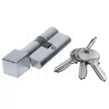 Цилиндровый Extreza AS-70C-KNOB-2 30x40 мм ключ-вертушка черный матовый матовый хром