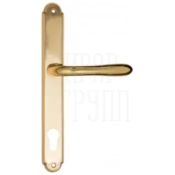 Дверная ручка Fratelli Cattini 'EMMA' на планке PL01 полированная латунь (cyl)