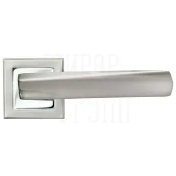 Дверная ручка на квадратной розетке RUCETTI RAP 11-S полированный никель