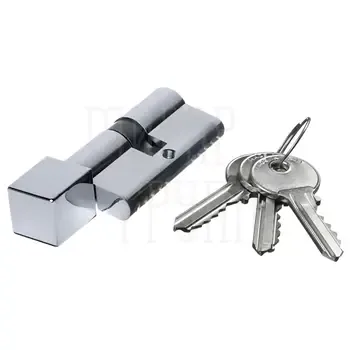 Цилиндровый Extreza AS-60C-KNOB-2 30x30 мм ключ-вертушка матовый хром