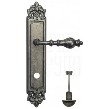 Дверная ручка Venezia 'GIFESTION' на планке PL96 античное серебро (wc)