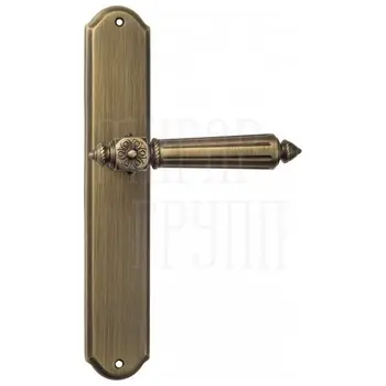 Дверная ручка Venezia 'CASTELLO' на планке PL02 матовая бронза