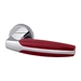 Ручка раздельная на круглой розетке Armadillo "ARC" URB2, хром + бордовый