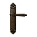 Дверная ручка на планке Melodia 246/229 "Nike", античная бронза