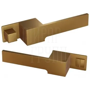 Дверная ручка Fratelli 'NM-575' 4 на прямоугольной розетке золото крайола