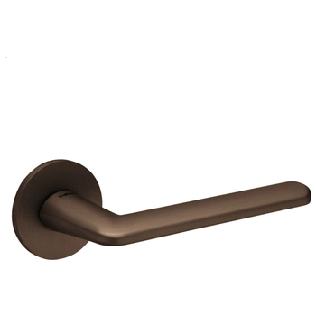 Дверная ручка на круглой розетке Tupai Eliptica 3098 5S RT (на тонкой розетке 5 мм) бронза Corten