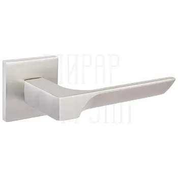 Дверные ручки Renz (Ренц) 'Румо' INDH 325-03 slim на квадратной розетке никель супер матовый