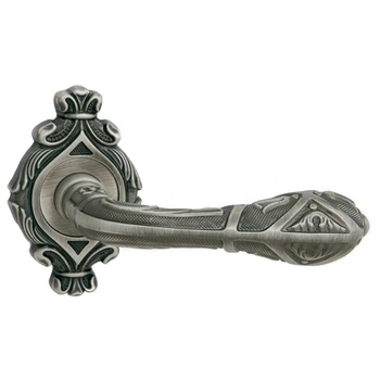 Дверная ручка на розетке Mestre OR 7134 античное серебро