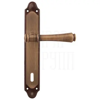 Дверная ручка на планке Melodia 245/158 'Tako' матовая бронза (key)