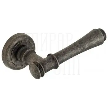 Дверная ручка на круглом основании Fratelli Cattini 'PICCO' D1 античное серебро