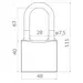 Замок Punto (Пунто) навесной PK-0150 L 3 key англ.ключ., схема