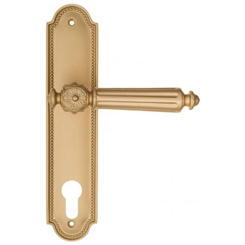 Дверная ручка Fratelli Cattini 'TORCELLO' на планке PL248 матовая латунь (cyl)