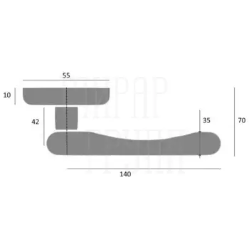 Дверная ручка на розетке Venezia 'ANAFESTO' D3 полированная латунь