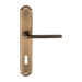 Дверная ручка Extreza 'TERNI' (Терни) 320 на планке PL01, матовая бронза (key)