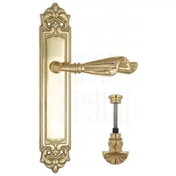 Дверная ручка Venezia 'Opera' на планке PL96 полированная латунь (wc-4)
