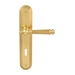Дверная ручка на планке Melodia 102/235 'Veronica', полированная латунь (key)