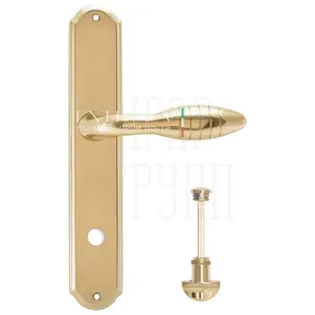 Дверная ручка Extreza 'MIREL' (Мирель) 316 на планке PL01 полированное золото (wc)