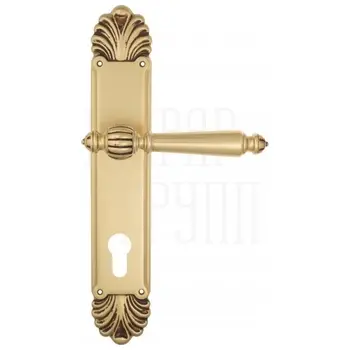 Дверная ручка Venezia 'PELLESTRINA' на планке PL87 французское золото (cyl)