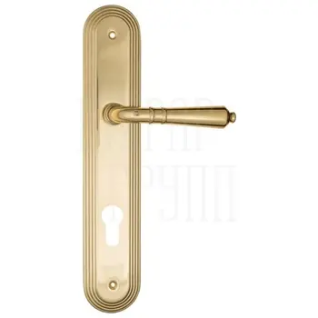 Дверная ручка Fratelli Cattini 'TOSCANA' на планке PL288 полированная латунь (cyl)