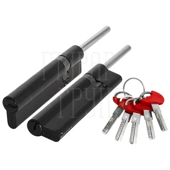Цилиндровый механизм Fuaro (Фуаро) D-PRO5007 Tang 95 mm (60+10+25) длинный шток черный