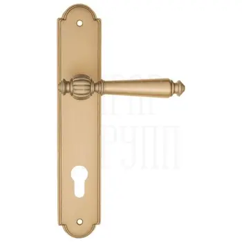 Дверная ручка Fratelli Cattini 'MARANI' на планке PL257 матовая латунь (cyl)