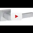 Дверная ручка на тонкой квадратной розетке Tupai Square 2275 5S Q (на тонком основании 5 мм)